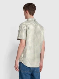 Farah Emerson Casual Fit Organic Cotton Check Shirt In Pyramid Yellow -Farah x2pavzu3gv3cfeacluff