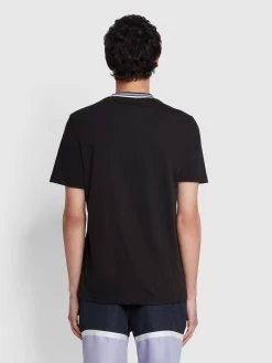 Farah Hanley Regular Fit Organic Cotton T-Shirt In Black -Farah xam6ks2m16rp21bv1atw