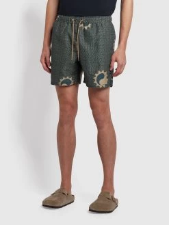 Farah Colbert Yin Yang Print Swim Shorts In True Navy