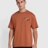 Farah Guy Graphic Relaxed Fit Organic Cotton T-Shirt In Teak -Farah y9mxsqyyulptbnubyalo