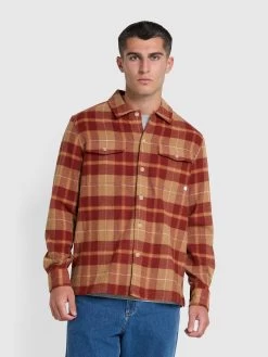 Farah O'Brien Realxed Fit Long Sleeve Shirt In Beige