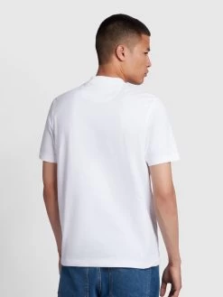 Farah Danny Regular Fit Organic Cotton T-Shirt In White -Farah z10gxd6rpv7oehxzxjm6