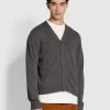 Birchall Slim Fit Lambswool Cardigan In Farah Grey Marl -Farah z1yugejo0nvyadmmckcw