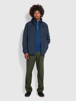 Farah Westchester Recycled Regular Fit Hooded Jacket In True Navy -Farah znp2ngomtiozmh3r41jw