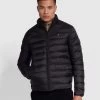 Farah Joel Regular Fit Wadded Shell Jacket In Black
