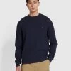 Farah Edwards Crew Neck Jumper In True Navy -Farah zqcv69hu0r77pxfnlxq6