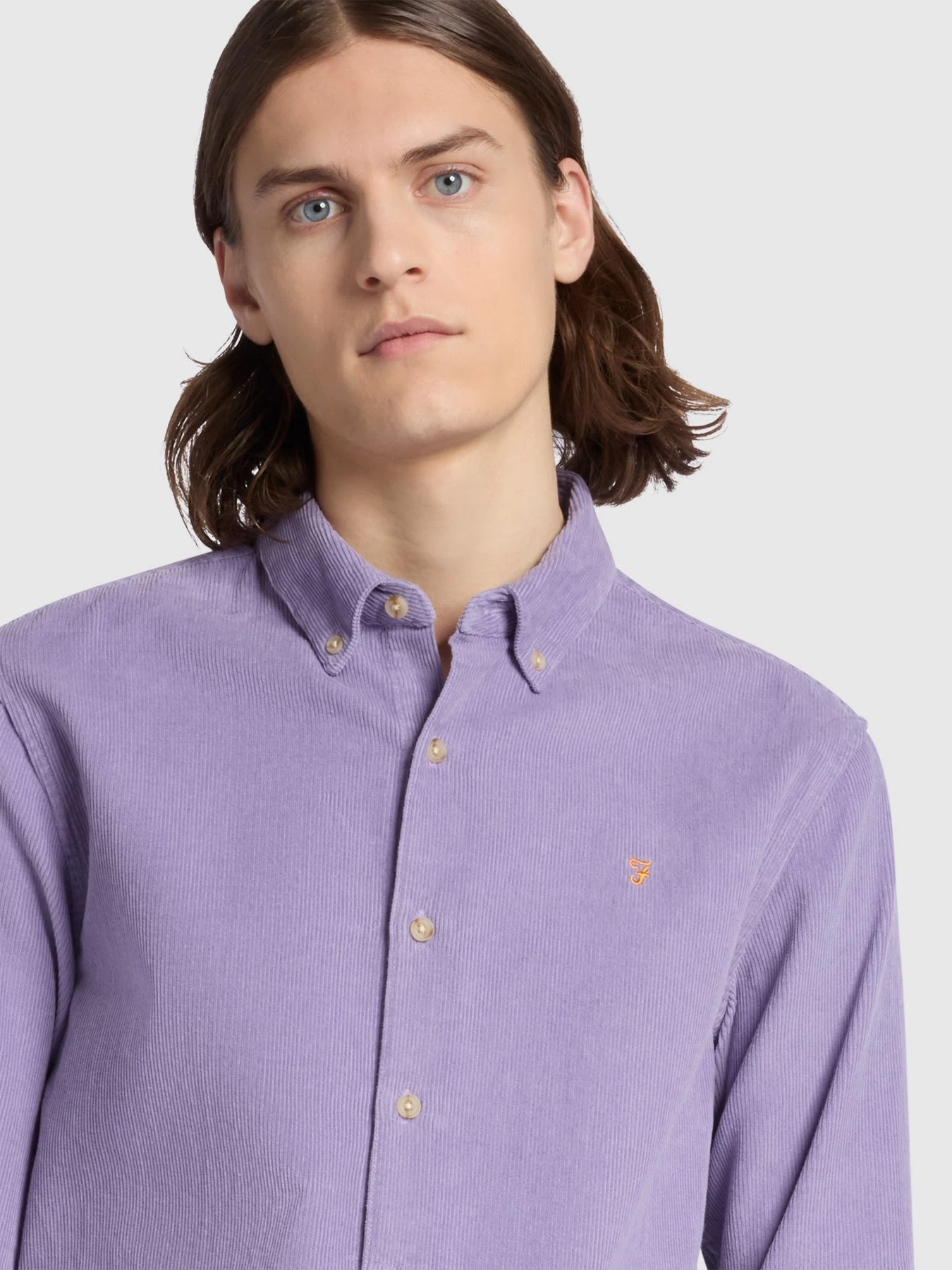 Farah Bowery Casual Fit Long Sleeve Shirt In Lavender Sunrise 6 Farah Bowery Casual Fit Long Sleeve Shirt In Lavender Sunrise - Image 4