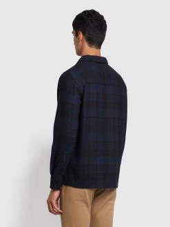 Farah Marks Relaxed Fit Check Overshirt In Yale -Farah zwoiu0t4s0qrwg5bkbro
